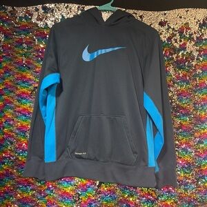 Nike Black Hoodie with Blue Accents